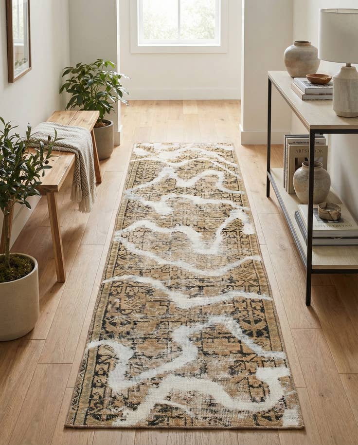 Detail image of 2' 5 x 9' 3 Hand Knotted Ultra Vintage Persian Wool Runner Rug