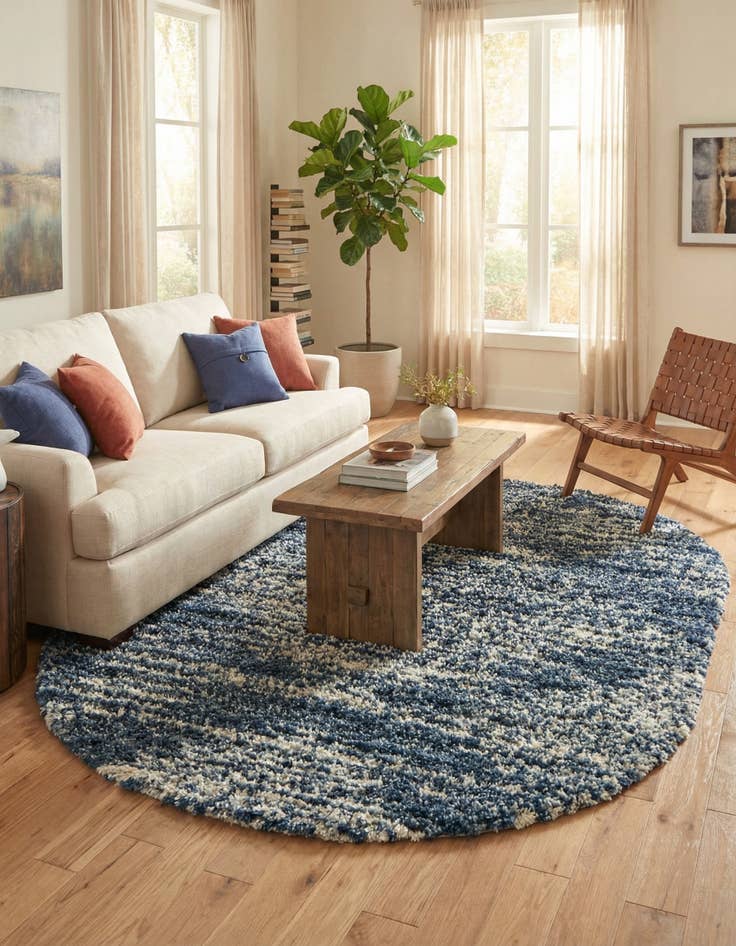 Detail image of 7' 10 x 10' Serenity Shag Oval Rug