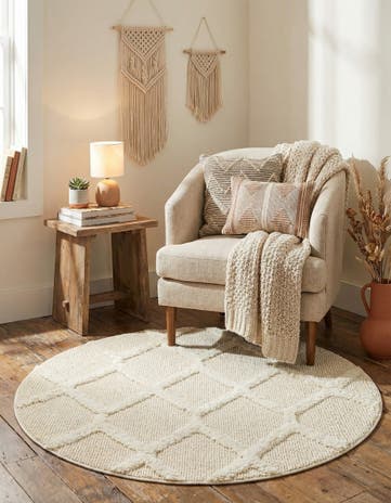 3' 3 x 3' 3 Boho Round Rug