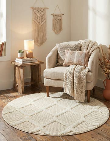 3' 3 x 3' 3 Boho Round Rug