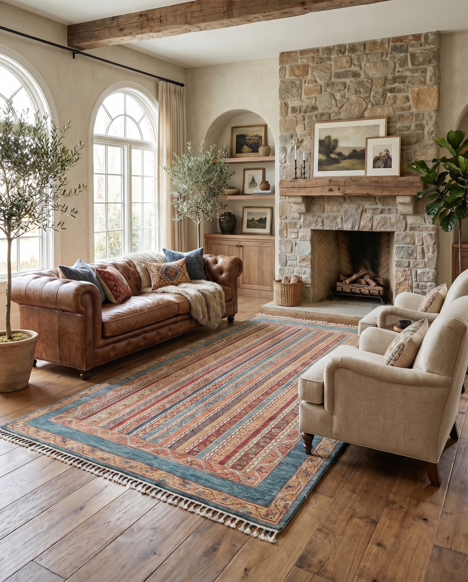 4' 10 x 6' 5 Hand Knotted Ariana Ziegler Rug