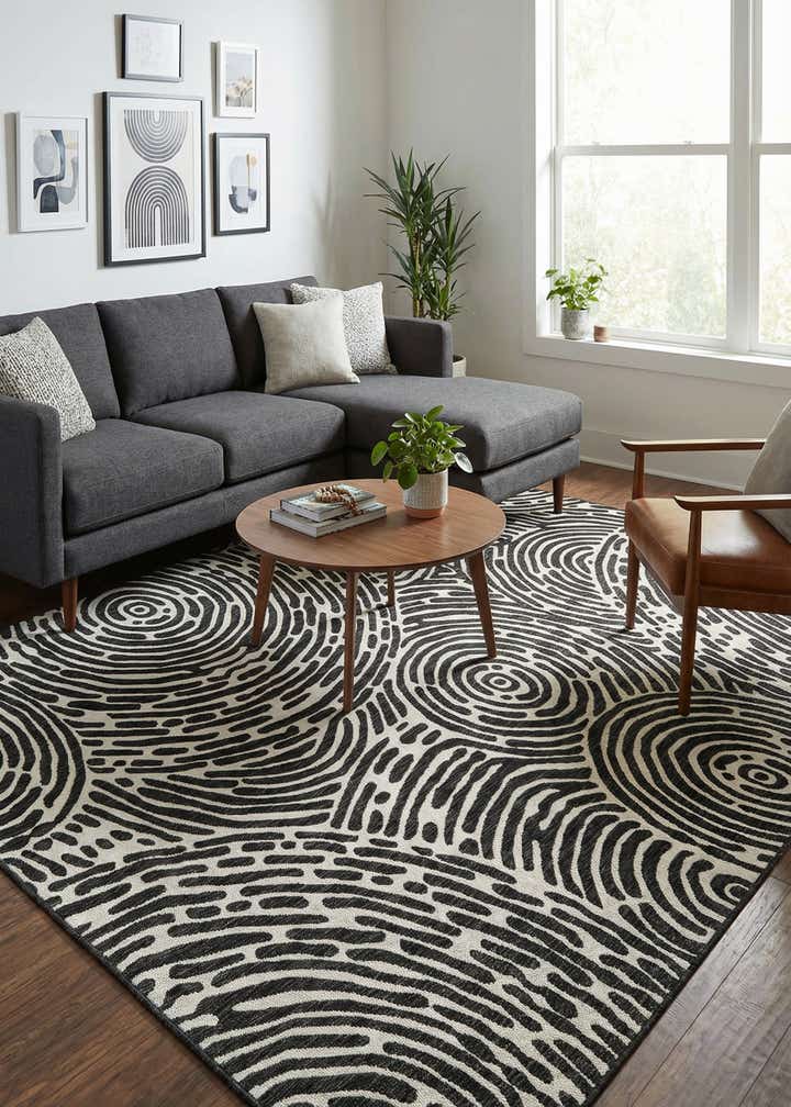 7' 10 x 10' Easy-Clean Modern Indoor / Outdoor Rug