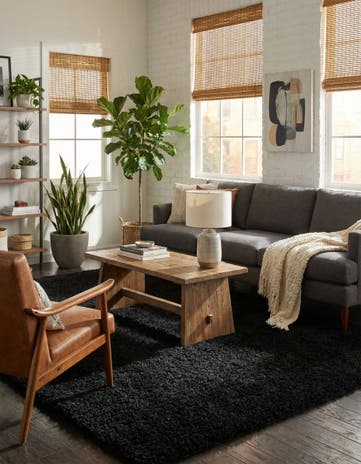Black Everyday Shag Rug