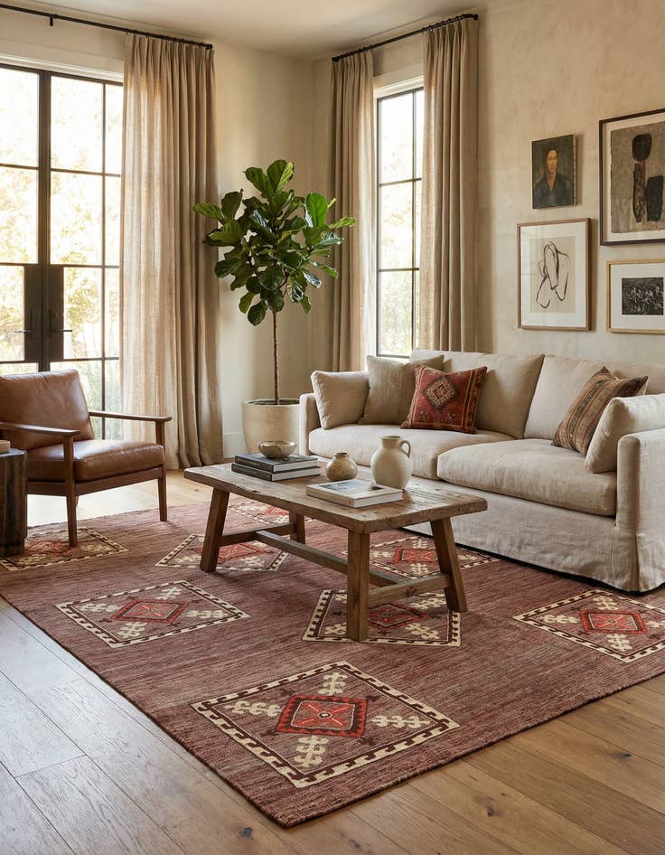 Detail image of 6' x 8' 5  Hand Woven Kilim Modern Rug