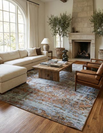6' 9 x 9' Hand Knotted Ultra Vintage Persian Wool Rug