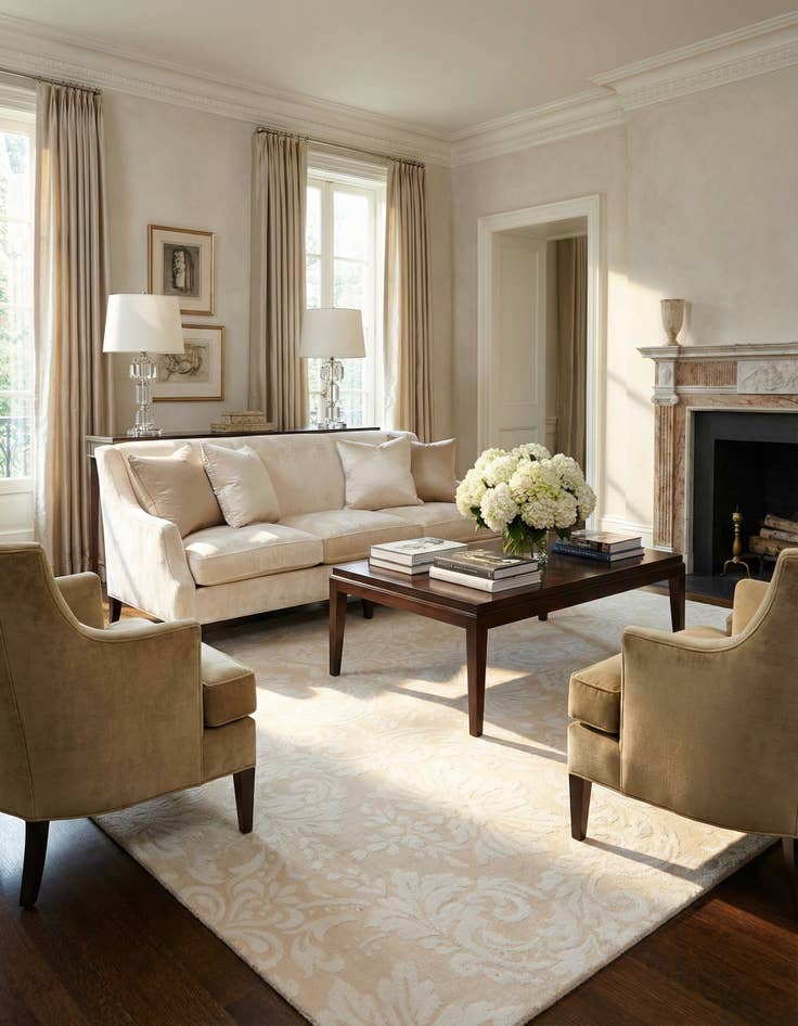 Detail image of  5' 11 x 7' 10  Hand Knotted Darya Wool Rug