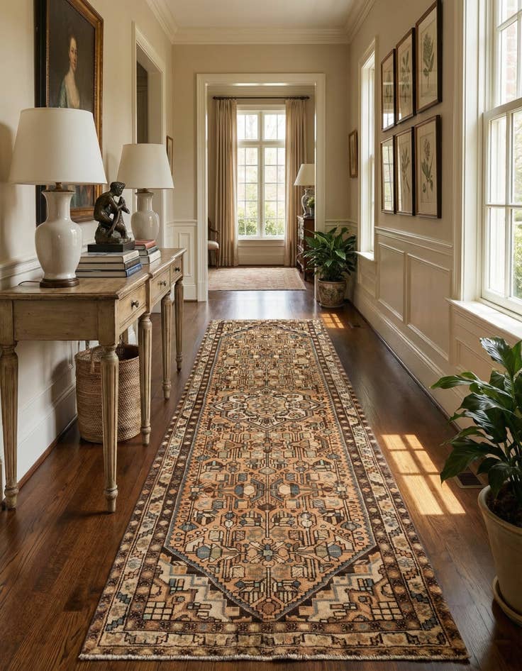 Detail image of 3' 1 x 9' 9 Hamedan Runner Rug