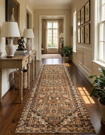 3' 1 x 9' 9 Hamedan Runner Rug