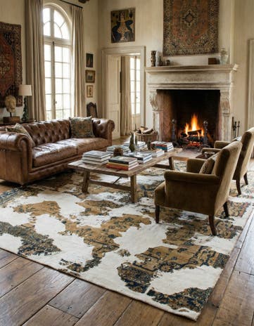 8' 10 x 9' 10 Hand Knotted Ultra Vintage Persian Wool Square Rug