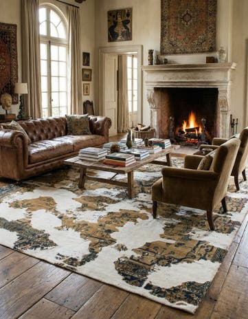 8' 10 x 9' 10 Hand Knotted Ultra Vintage Persian Wool Square Rug