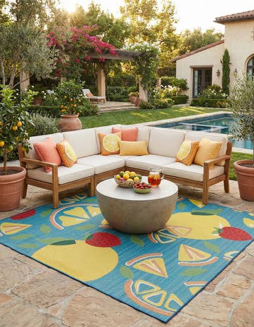 10' x 10' Easy-Clean Baja Indoor / Outdoor Square Rug