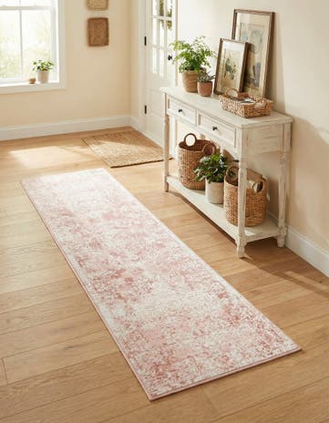 Pink Oxford Runner Rug