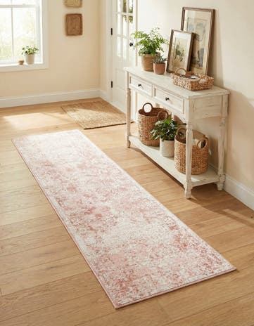 Pink Oxford Runner Rug
