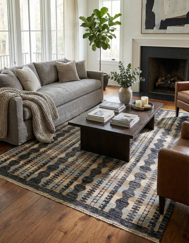 Detail image of 8' 2 x 10' 5  Hand Knotted Darya Wool Rug