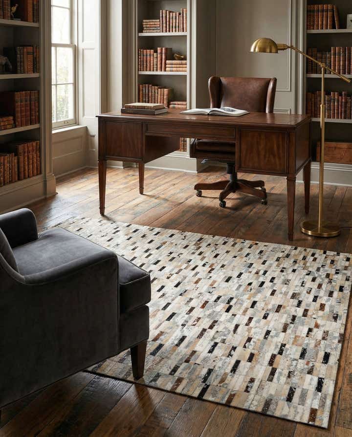 5' x 7' 11 Cowhide - Patchwork Rug