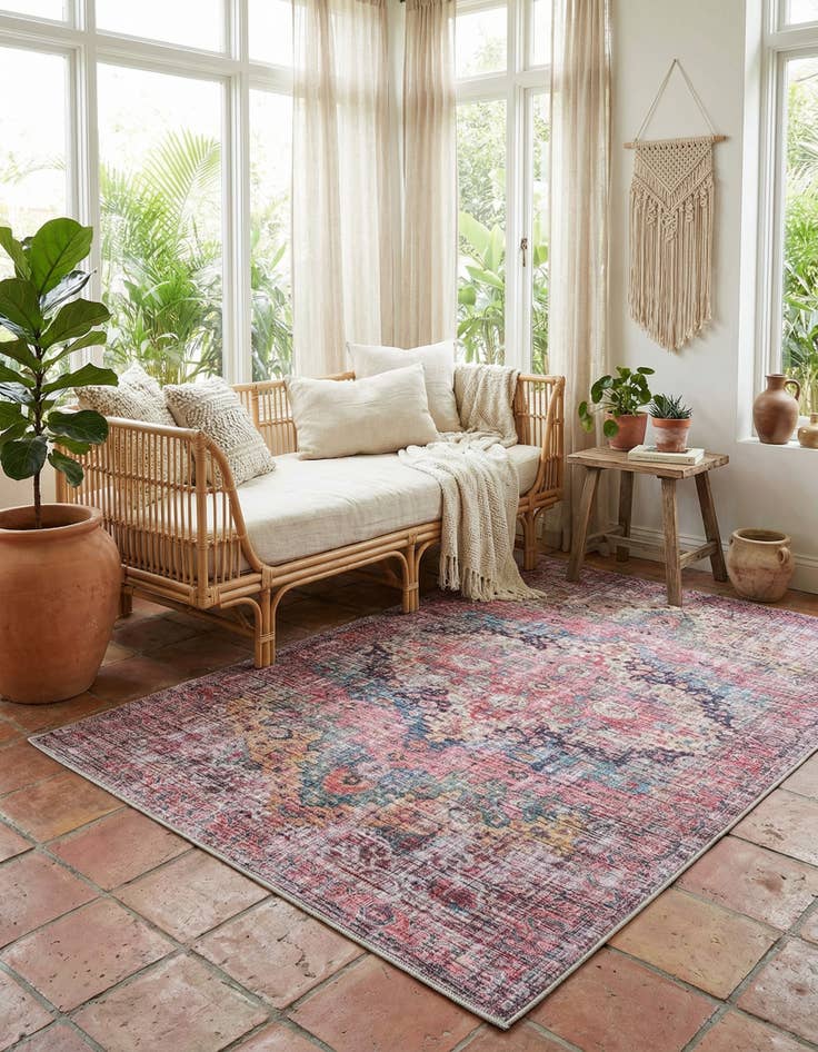 Detail image of 5' 3 x 8'  Washable Mangata Rug