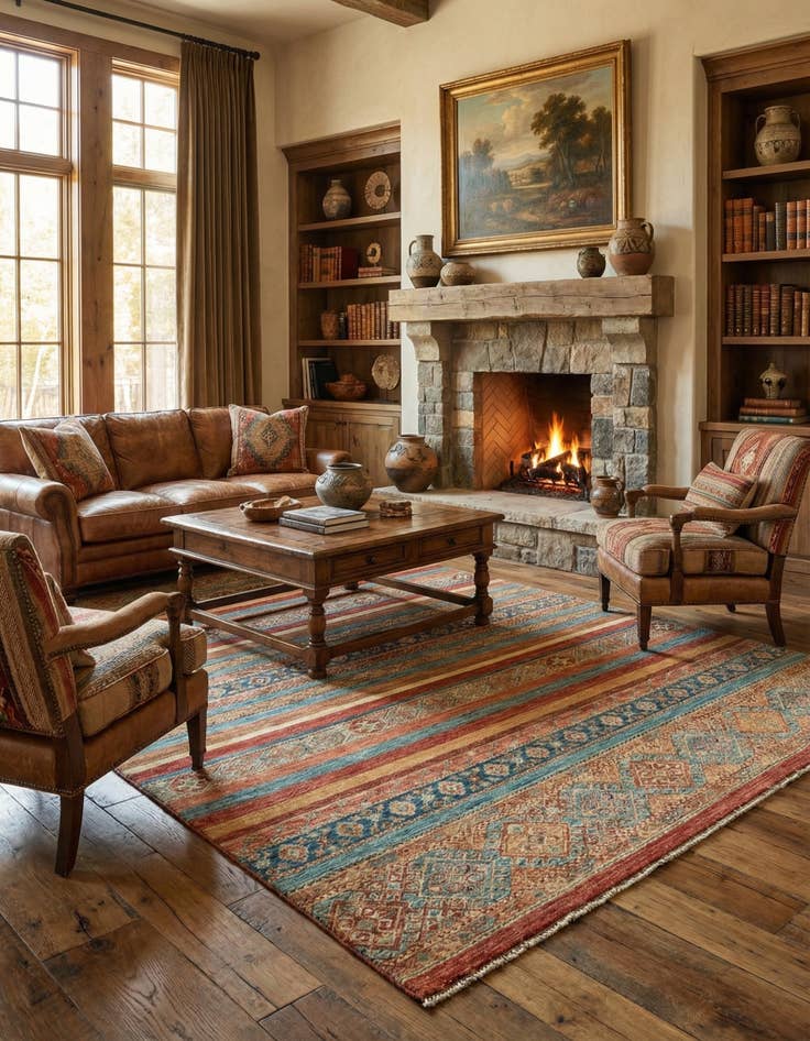 Detail image of 5' 6 x 7' 7  Hand Knotted Ariana Ziegler Rug