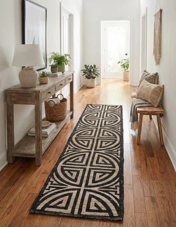 2' 2 x 8' Hand Woven Chenille Jute Runner Rug