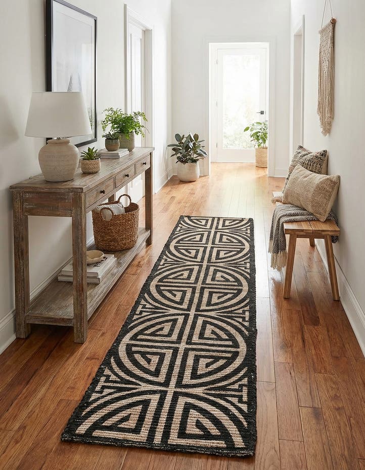 2' 2 x 8' Hand Woven Chenille Jute Runner Rug