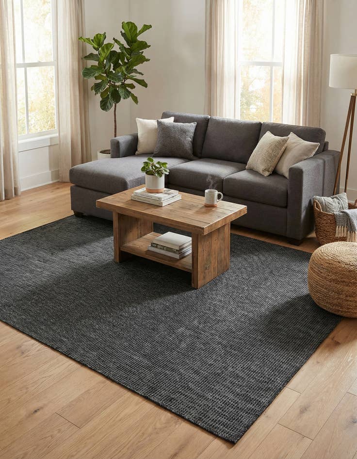 Detail image of 5' 3 x 7'  Washable Solid Indoor / Outdoor Rug