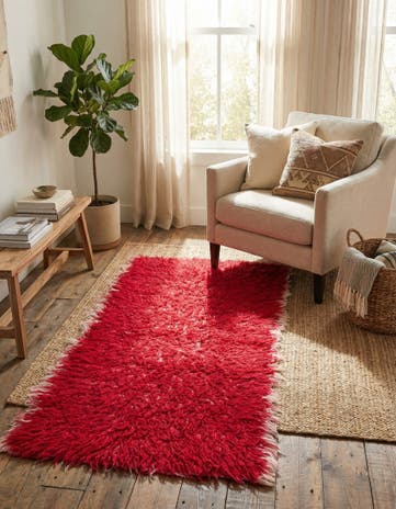 1' 10 x 3' 9 Hand Knotted Moroccan Wool Rug