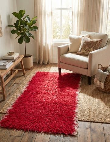1' 10 x 3' 9 Hand Knotted Moroccan Wool Rug