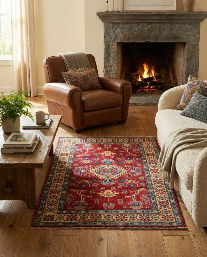 3' 9 x 5' 8 Hand Knotted Kazak Rug