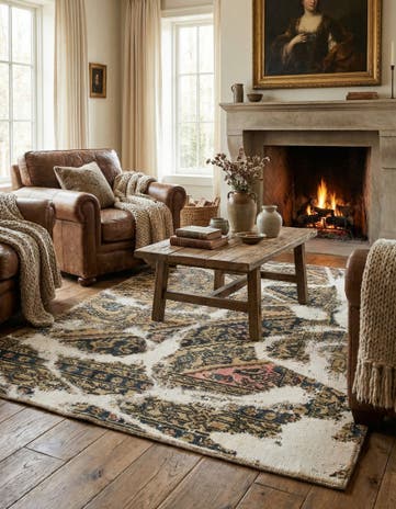 4' x 5' 9 Hand Knotted Ultra Vintage Persian Wool Rug
