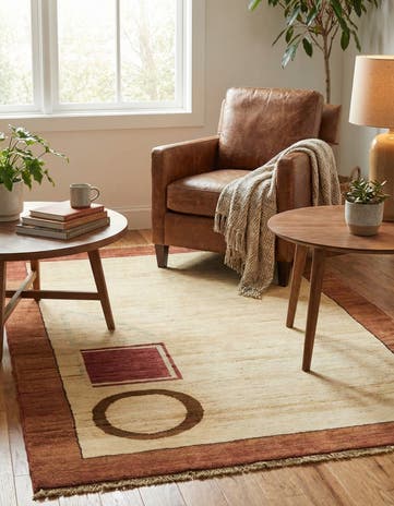 4' 1 x 5' 11 Hand Knotted Modern Ziegler Oriental Rug