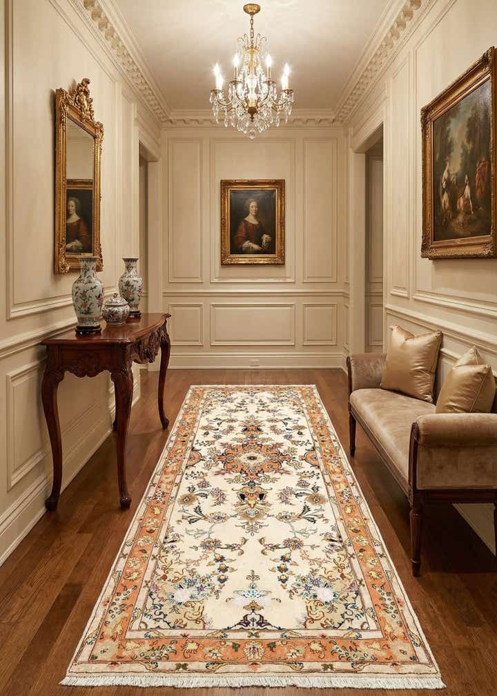 2' 7 x 7' 2 Tabriz Runner Rug
