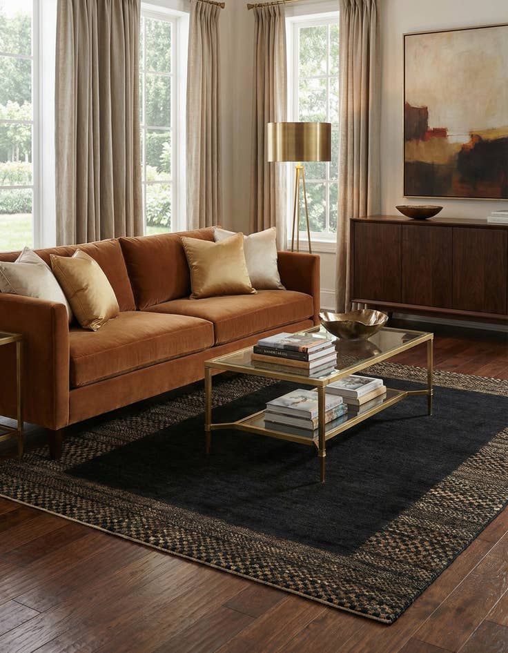 Detail image of 4' 6 x 6' 1 Tabiibaft Wool Rug