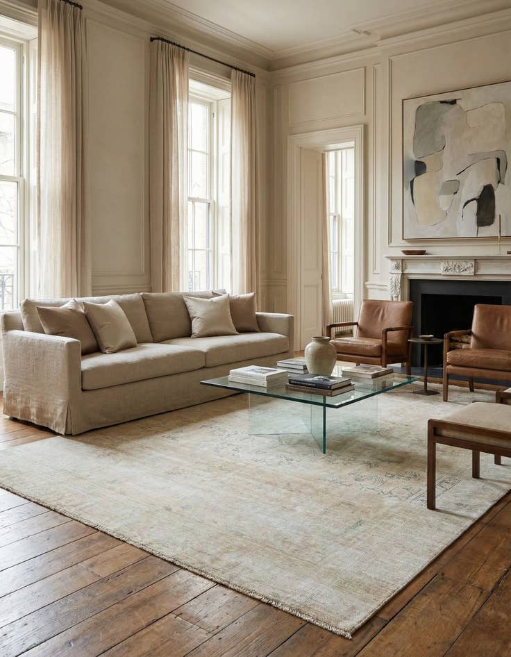 Detail image of 8' 10 x 12' 1  Hand Knotted Ultra Vintage Persian Wool Rug