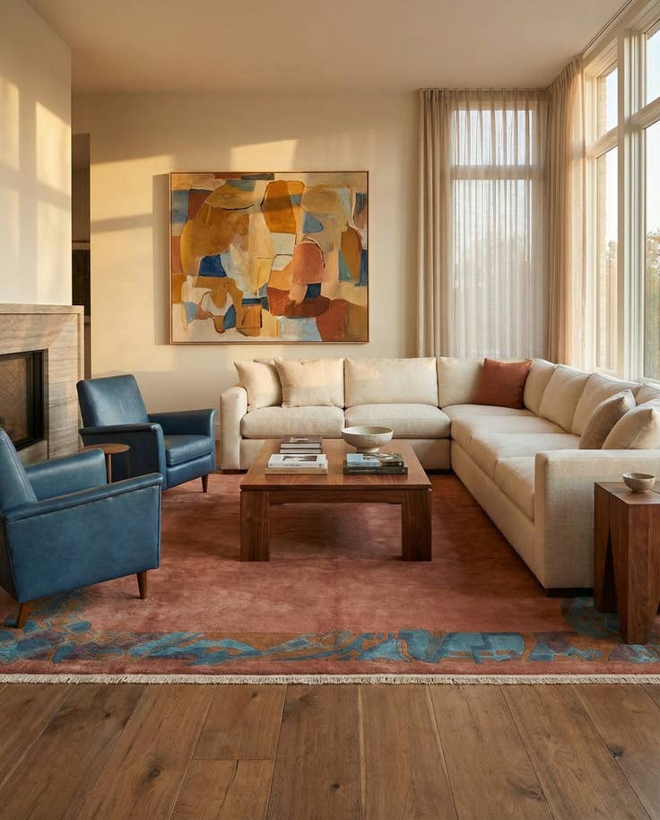 Detail image of 9' 11 x 12' 7 Hand Knotted Tibet Wool Rug