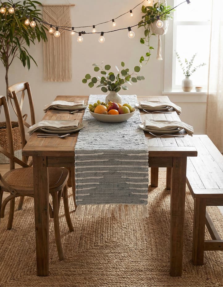 1' 2 x 5' 1 Hand Woven Chindi Cotton Table Run...