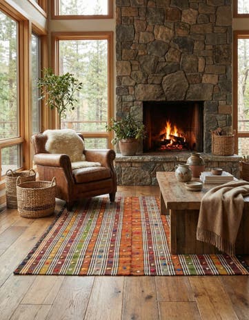 5' 2 x 5' 9 Jajim Square Rug
