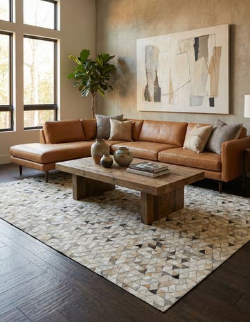 5' x 8' Cowhide - Patchwork Rug