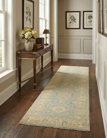 2' 6 x 10' 4 Hand Knotted Peshawar Ziegler Runner Rug