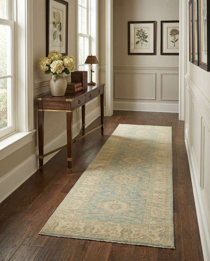 2' 6 x 10' 4 Hand Knotted Peshawar Ziegler Runner Rug