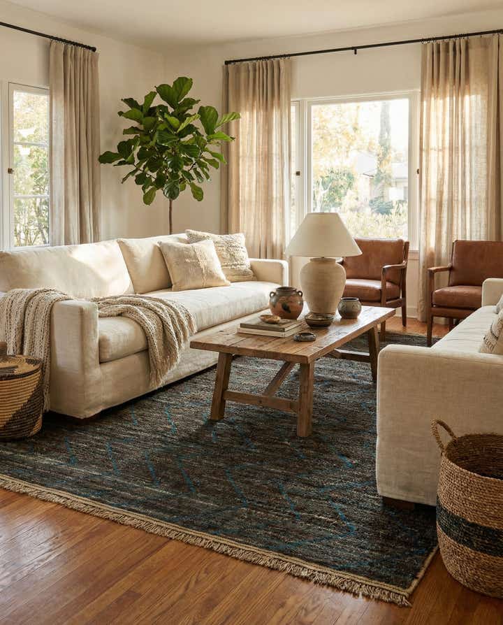 8' 5 x 10' 9 Hand Knotted Moroccan Wool Rug