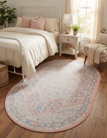 Powder Pink Whitney Oval Rug