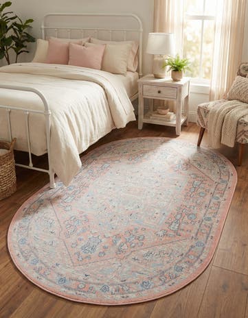 Powder Pink Whitney Oval Rug