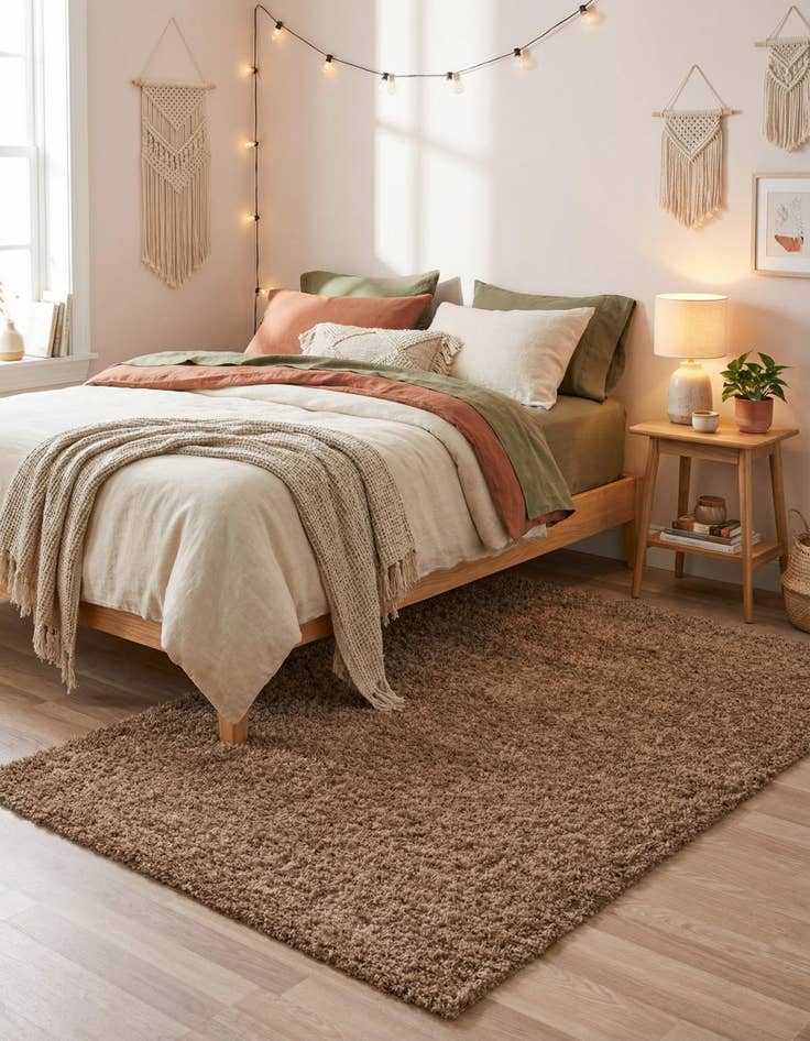 Detail image of  4' x 6' Solid Shag Rug