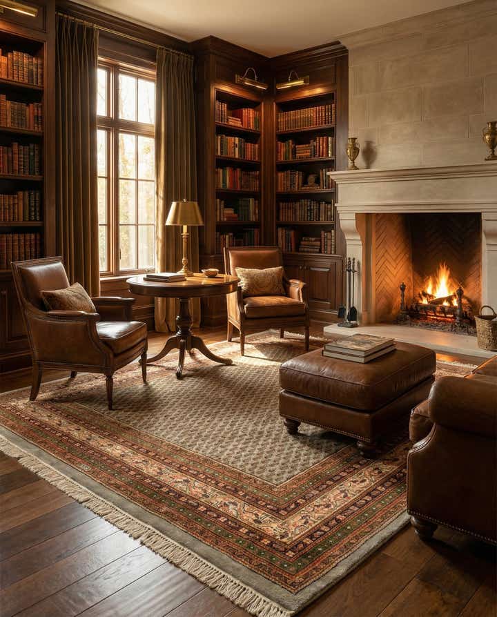6' 5 x 6' 11 Mir Square Rug