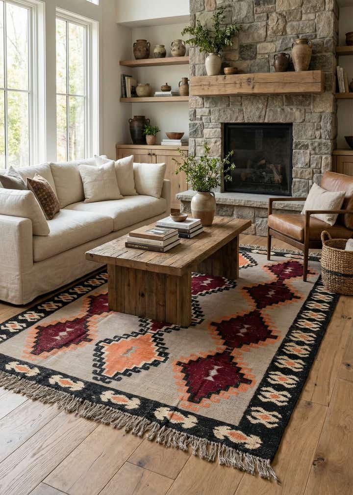 8' x 10' Hand Knotted Darya Wool Rug