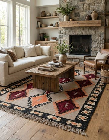 8' x 10' Hand Knotted Darya Wool Rug