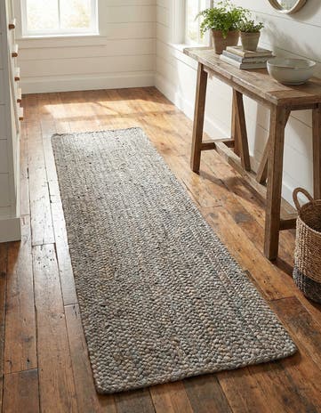 1' 2 x 6' 1 Handmade Braided Jute Table Runner Rug