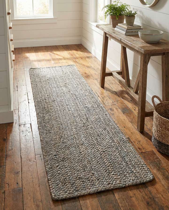 1' 2 x 6' 1 Handmade Braided Jute Table Runner Rug