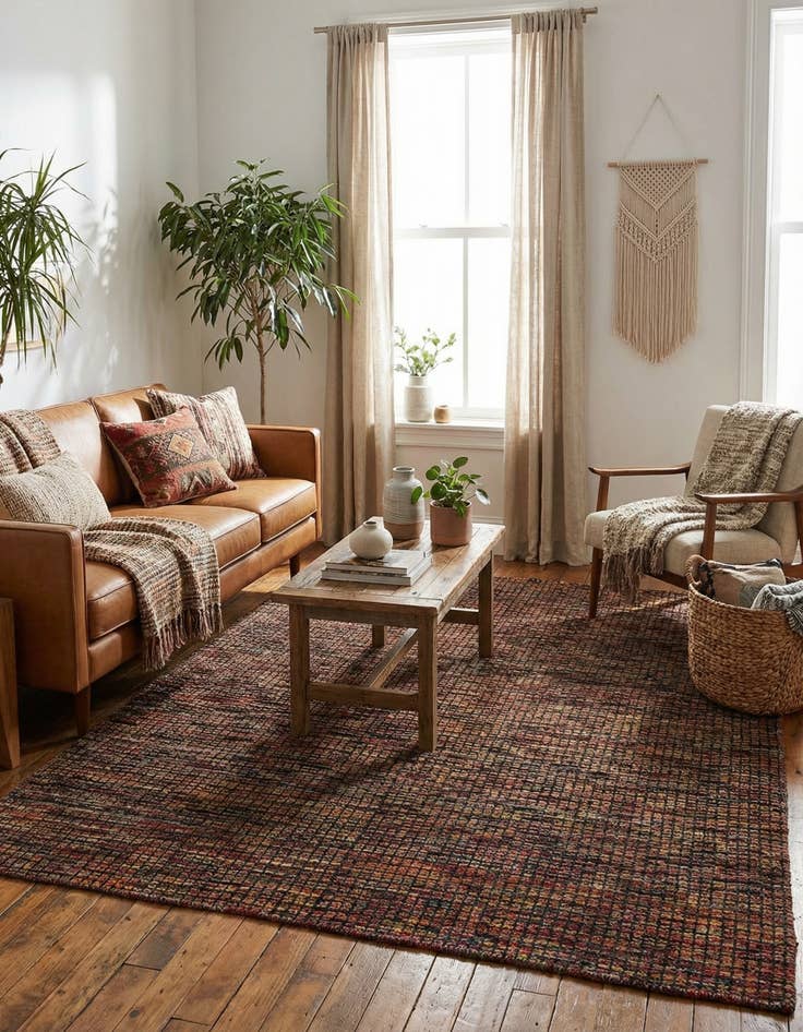 Detail image of 5' 4 x 8'  Hand Knotted Moroccan Wool Rug