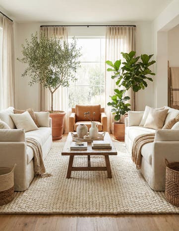 Ivory Felt Ball Wool Rug