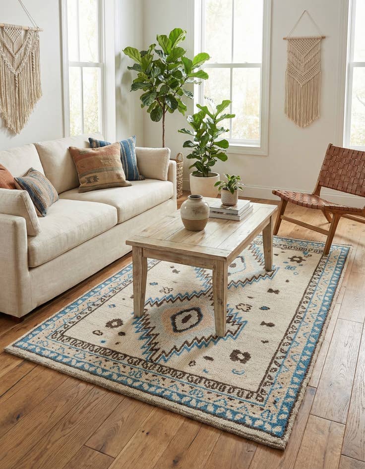 Detail image of 5' x 7' 2  Hand Knotted Moroccan Wool Rug